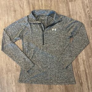 UNDER ARMOUR | Loose Heat Gear 1/2 Zip Women’s Tech Long Sleeve Pullover- M Gray